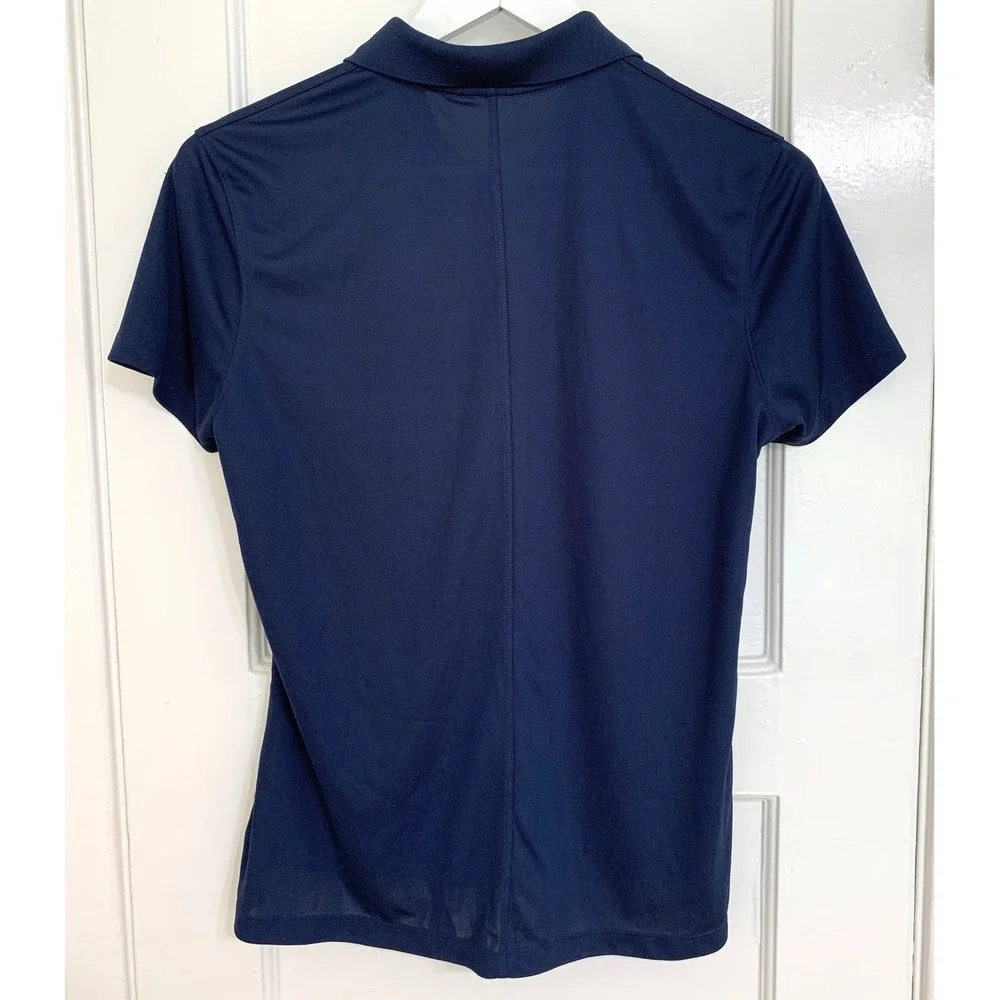 Nike Penn State Rugby Dri-Fit Polo Shirt Navy Blue Medium Short Sleeve